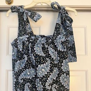 J.Crew Collection Tie Shoulder Tank in Ratti Pacific Paisley